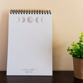 Bloco De Notas Lua Rosa Esmagada Fases do Yoga Studio