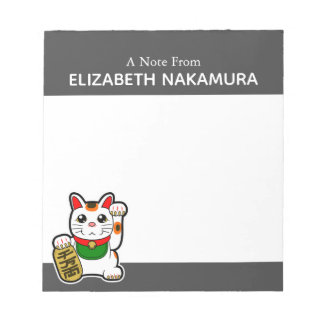 Bloco De Notas Lucky Cat Personalizado