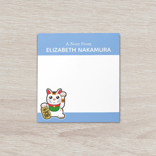 Bloco De Notas Lucky Cat Personalizado (Lucky Cat Notepad)