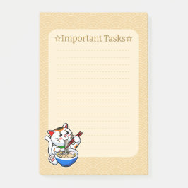Bloco De Notas Lucky Cat Ramen