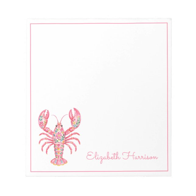 Bloco De Notas Lula Floral Feminina Personalizada Rosa (Frente)