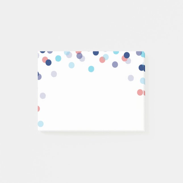 Bloco De Notas LUNCHBOX LOVE NOTA moderna negrito confetti azul (Frente)