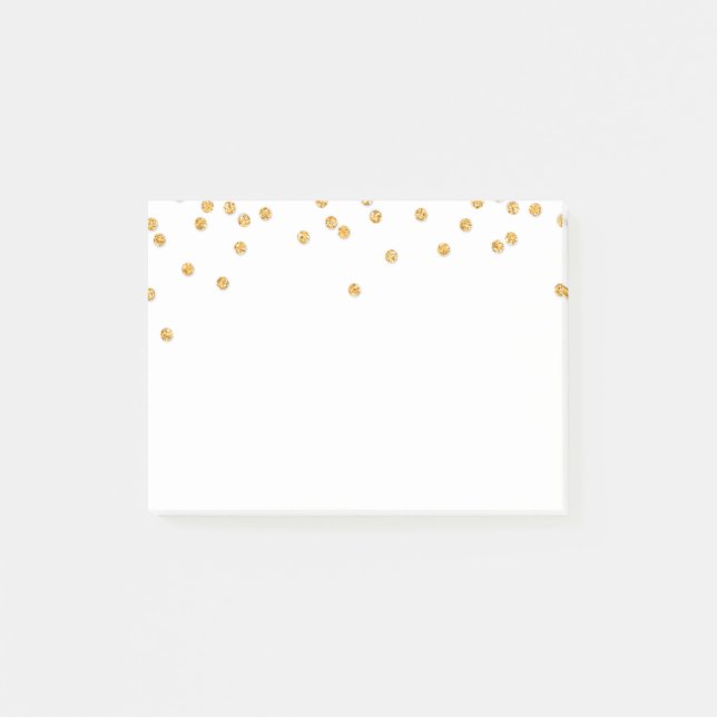 Bloco De Notas LUNCHBOX LOVE NOTA moderno confetti glitter gold (Frente)