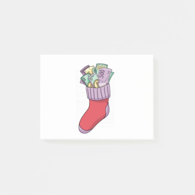 Bloco De Notas Lustiges Weihnachten Geld Socken Geschenk (Frente)
