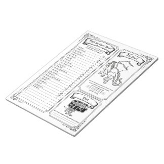 Bloco De Notas Lute contra a Besta Chore (Preenchida)