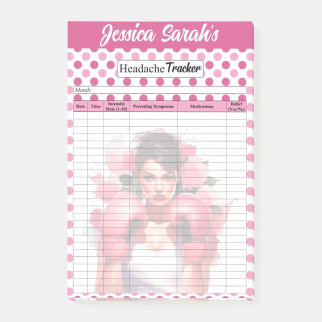 Bloco De Notas Luvas cor-de-rosa Cancer da mama (Frente)