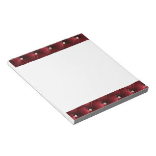 Bloco De Notas Luxo Glam Feminino Vermelho Falso Veludo