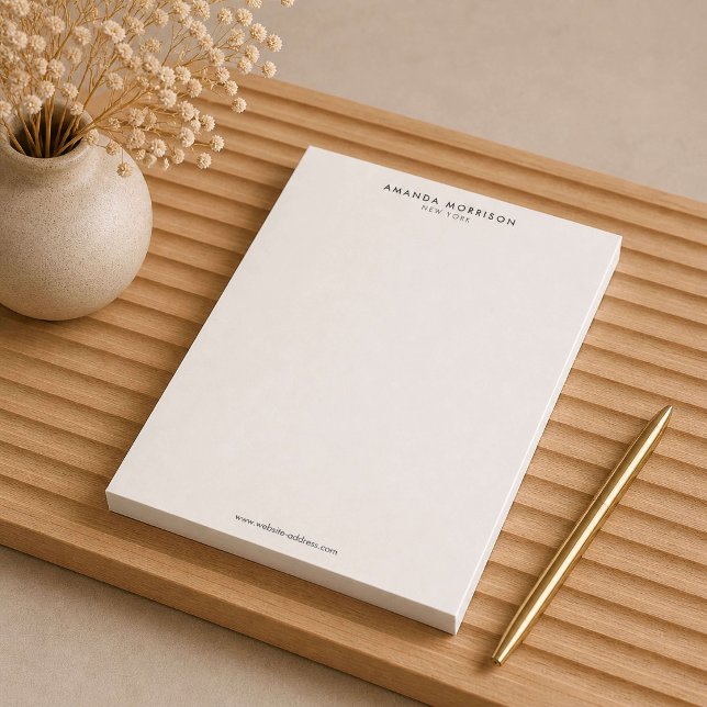 Bloco De Notas Luxo Minimalista Marfim (Criador carregado)
