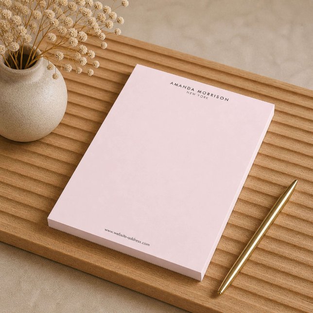 Bloco De Notas Luxo Minimalista Rosa (Criador carregado)