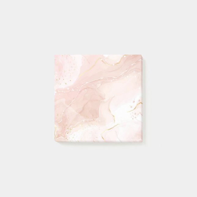 Bloco De Notas Luxury Rose Gold Ink Art Notes Block (Frente)