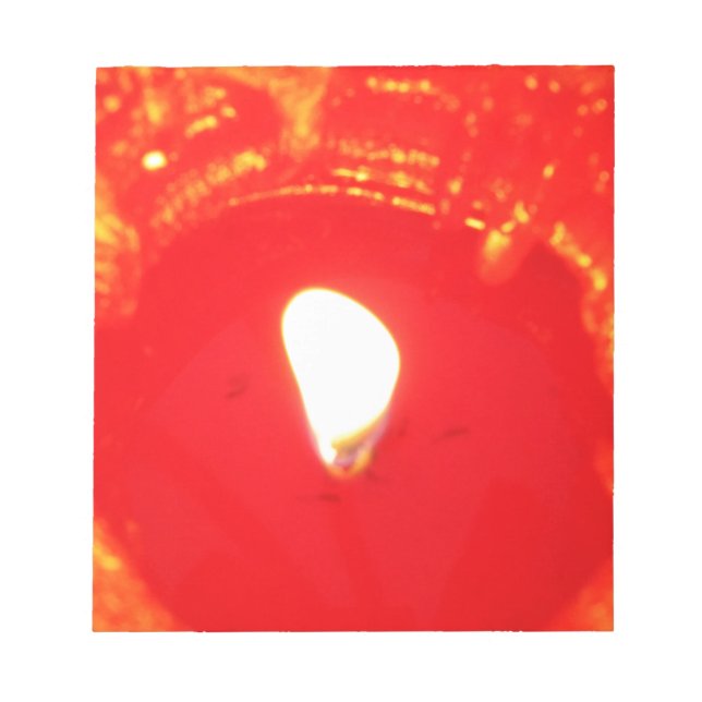 Bloco De Notas Luz Vermelha, Chama, Vela, Amor de Natal (Frente)