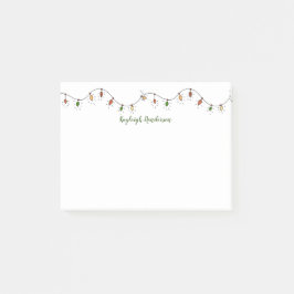 Bloco De Notas Luzes de Natal coloridas lunáticas personalizadas