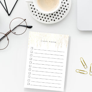Bloco De Notas Luzes de ouro personalizadas para fazer lista