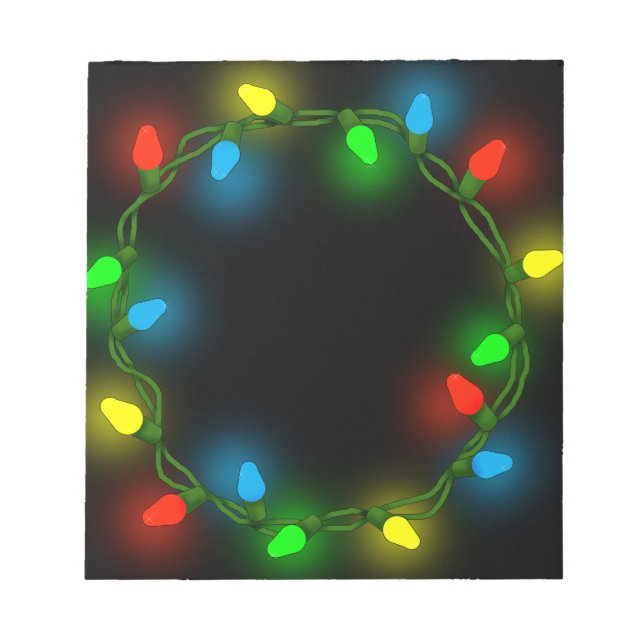 Bloco De Notas Luzes redondas de Natal (Frente)