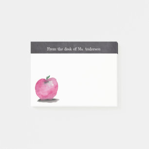 Bloco De Notas Maçã de Aquarela Personalizada da escrivaninha d