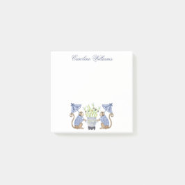Bloco De Notas Macacos Chinoiserie Aquarela Personalizados