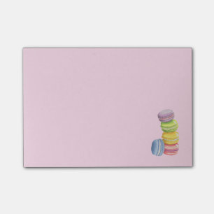 Bloco De Notas Macarons - Sobremesa francesa em Pastel Watercolor