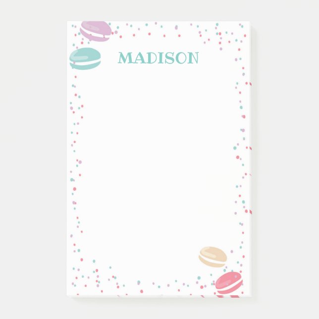 Bloco De Notas Macaroon Pastelaria Posta Notas (Frente)