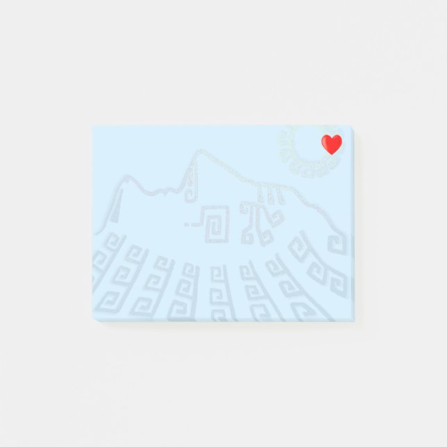 Bloco De Notas Machu-Picchu — Silhouette de Montanha (Frente)