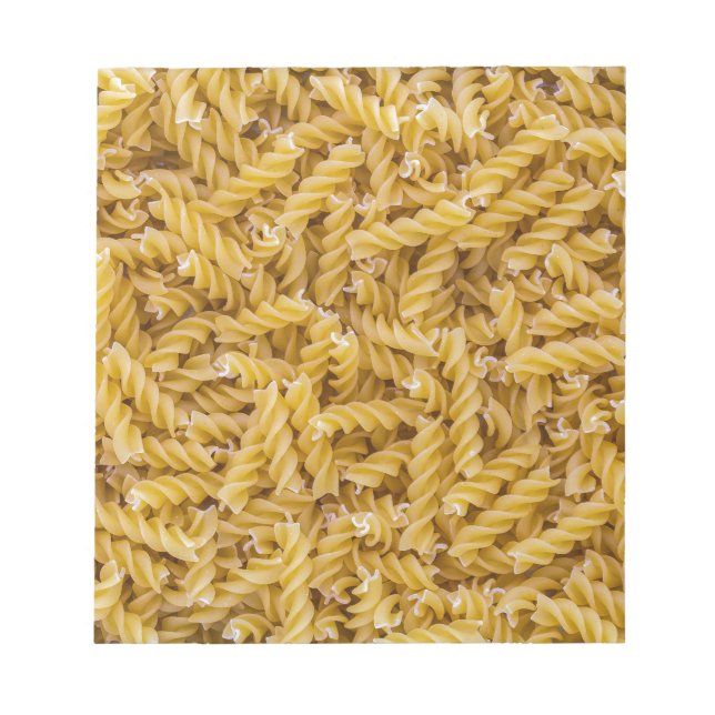 Bloco De Notas Macmacro da massa fusilli como estrutura de fundo (Frente)