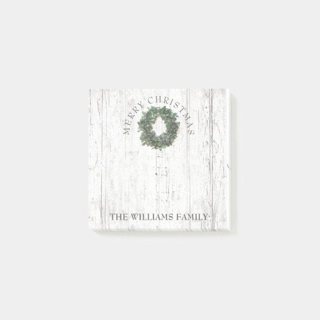 Bloco De Notas Madeira russa com agentes atmosféricos Laurel Wrea (Frente)