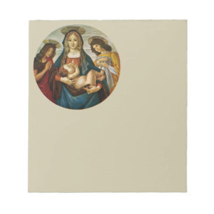 Bloco De Notas Madonna e a criança de Botticelli