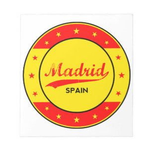 Bloco De Notas Madrid, Espanha, círculo, vermelho