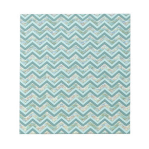 Bloco De Notas Mãe de Pérola Teal ZigZag