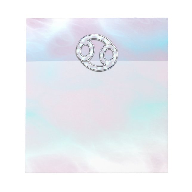 Bloco De Notas Mãe do Cancer do Estilo Pérola Zodiac (Frente)