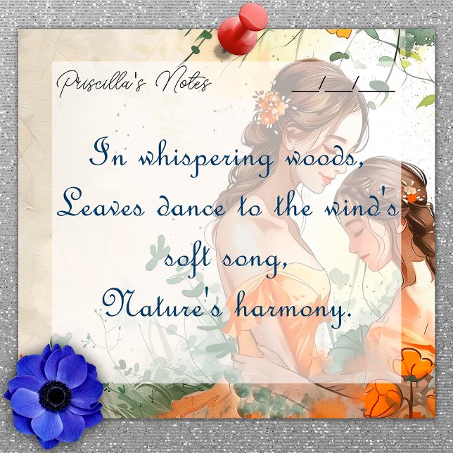 Bloco De Notas Mãe e filha surpreendentes 3" x 3" (Criador carregado)