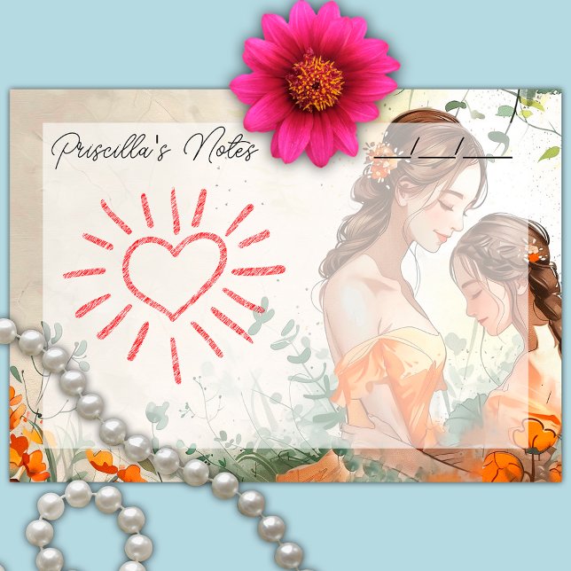 Bloco De Notas Mãe e filha surpreendentes 4" x 3" (Criador carregado)