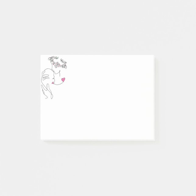 Bloco De Notas Mãe e Filho 4 x 3" Postar Notas (Frente)