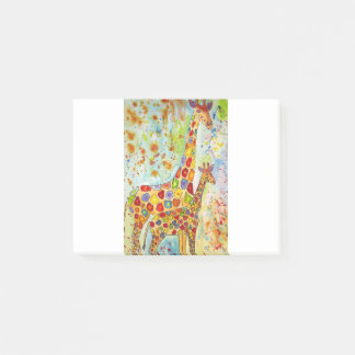 Bloco De Notas Mãe e Girafas Coloridas