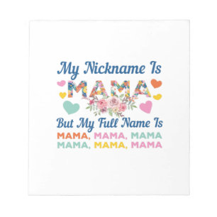 Bloco De Notas Mãe Minha Apelido É Mamãe Aniversário