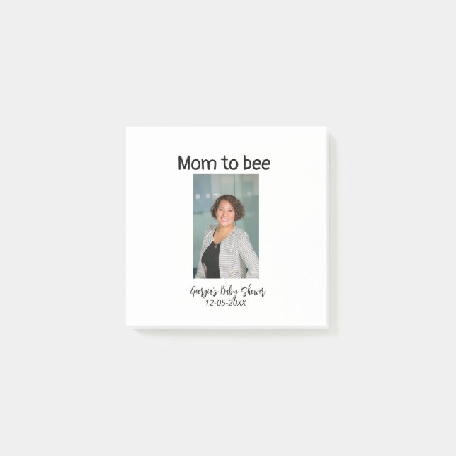 Bloco De Notas Mãe para ser adicionar nome da foto data do chá de (Frente)