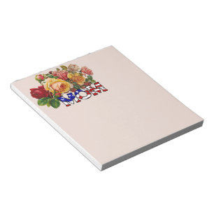 Bloco De Notas Mãe Patriótica e Rosa Notepad