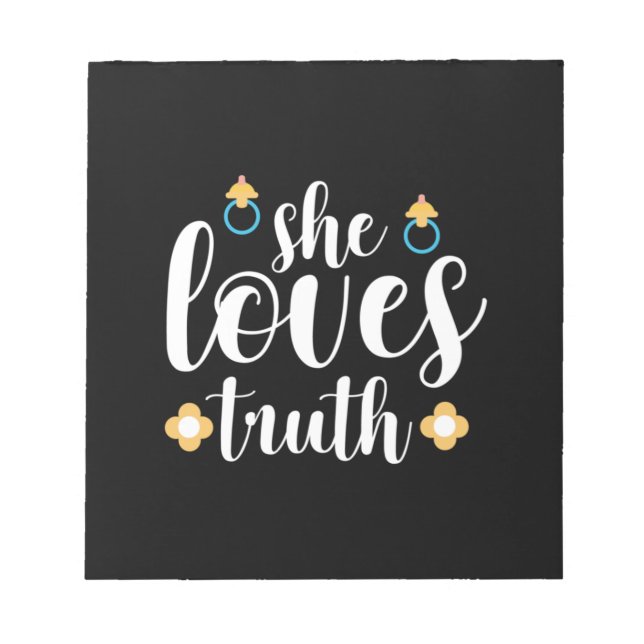 Bloco De Notas Mãe Presente Ela Adora Verdade (Frente)