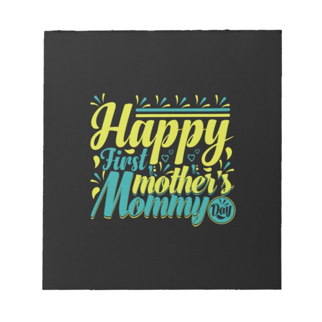 Bloco De Notas Mãe presente feliz dia da primeira Mamãe (Frente)