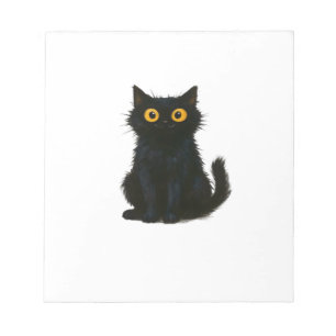 Bloco De Notas Magia de Gato Preto � Arte de Gato de Halloween Fo