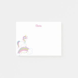 Bloco De Notas Magical Rainbow Unicorn Personalizado