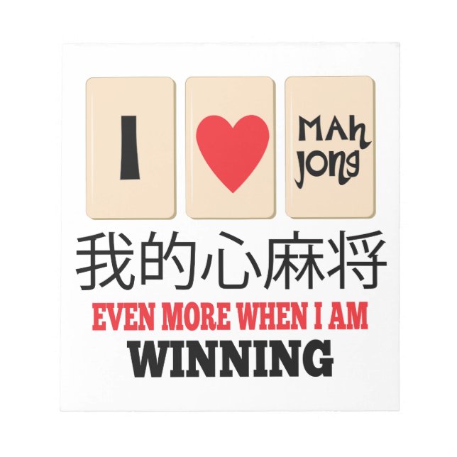 Bloco De Notas Mah Jong & WInning (Frente)