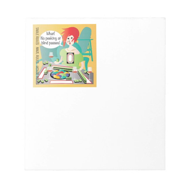 Bloco De Notas Mah Jongg Sayings Pass (Frente)