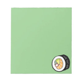 Bloco De Notas Maki Sushi Personalizado | Salmon California Roll