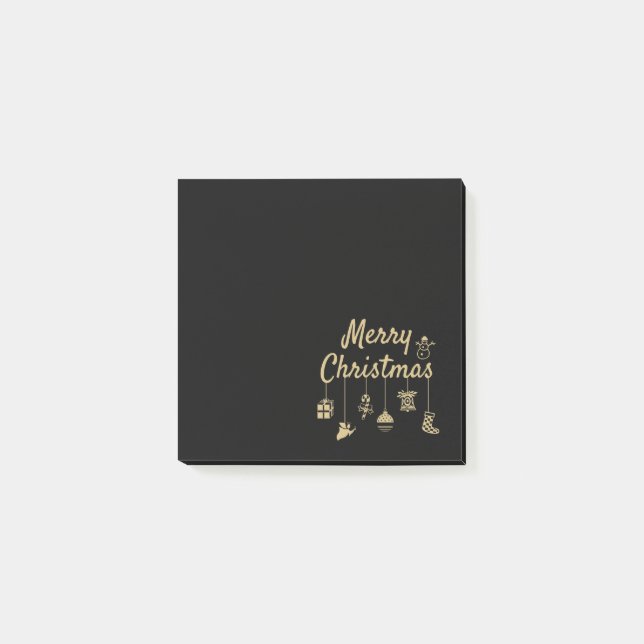 Bloco De Notas Mal Natal Ornaments - Ouro (Frente)