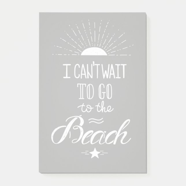 Bloco De Notas Mal Posso Esperar Para Ir À Praia (Frente)