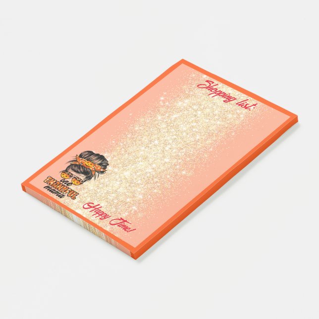 Bloco De Notas Mama agradecida Outono Personalizar Texto e Cor (Inclinado)