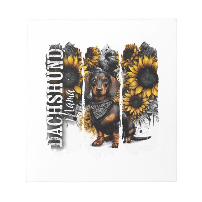 Bloco De Notas Mamãe Dachshund  (Frente)