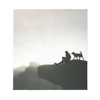 Bloco De Notas Man and Dog Bond na Montanha