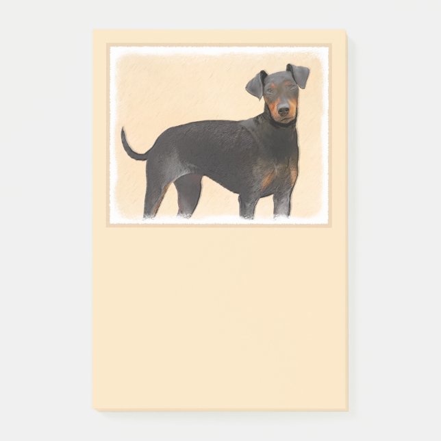 Bloco De Notas Manchester Terrier Pintura Original (Frente)