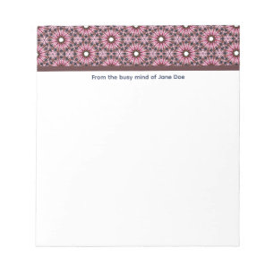 Bloco De Notas Mandala Boho de Pena Rosa